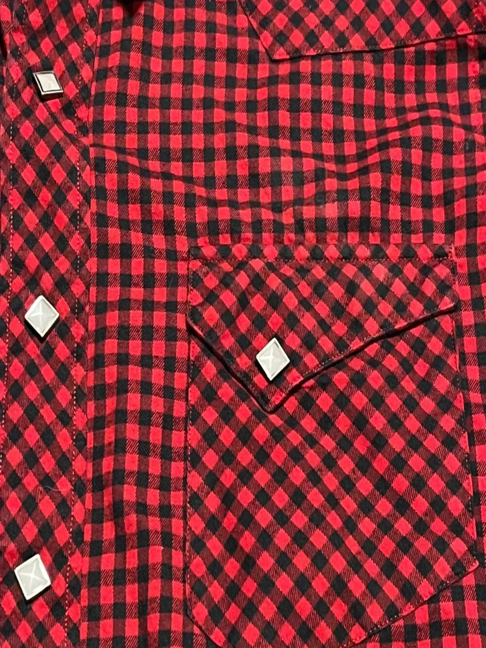 Ralph Lauren Plaid Western Shirt Girls 12 Pearl Snap Diamond Button Western Prep